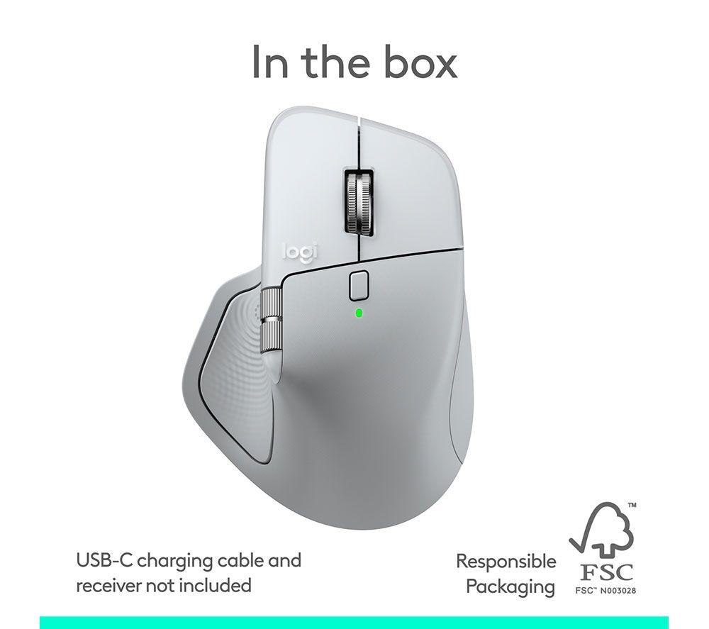 Mouse inalámbrico LOGITECH MX Master 4 para Mac - Blanco plateado