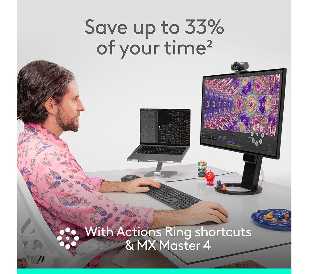 Ratón inalámbrico LOGITECH MX Master 4 - Gris pálido