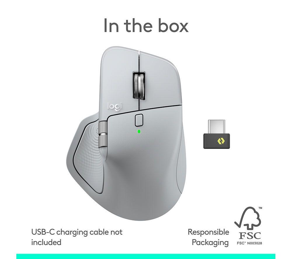Ratón inalámbrico LOGITECH MX Master 4 - Gris pálido