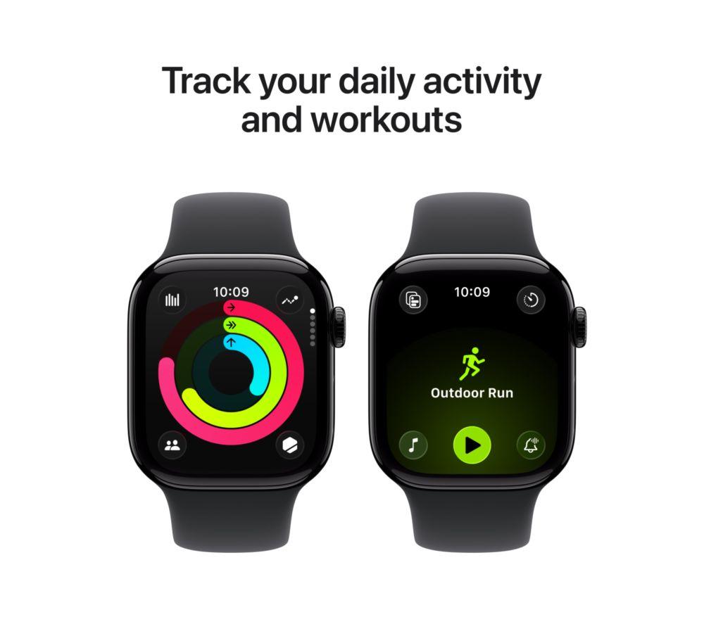 APPLE Watch Series 11 - 42 mm Jet Black Aluminium Case with Black Sport Band, M/L