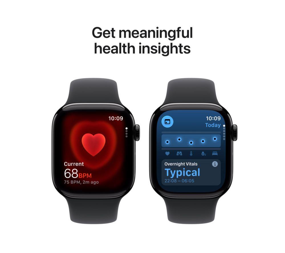 APPLE Watch Series 11 - 42 mm Jet Black Aluminium Case with Black Sport Band, M/L