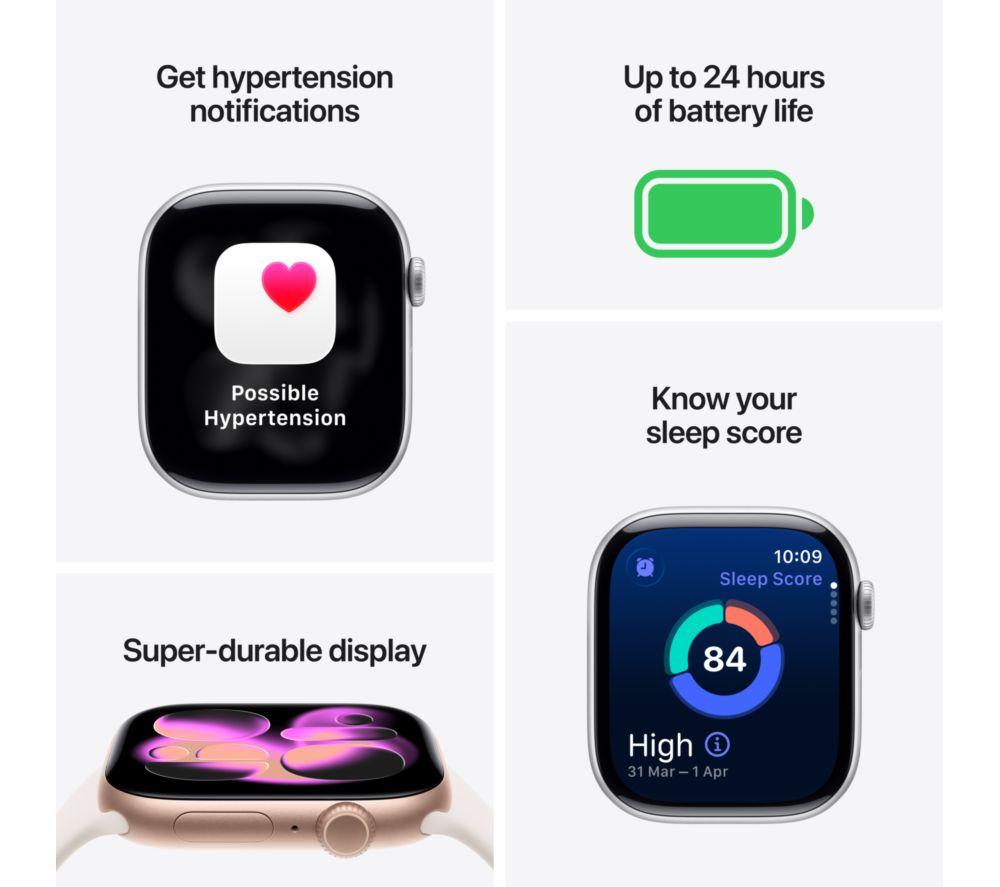 APPLE Watch Series 11 - 42 mm Rose Gold Aluminium Case with Light Blush Sport Band, M/L