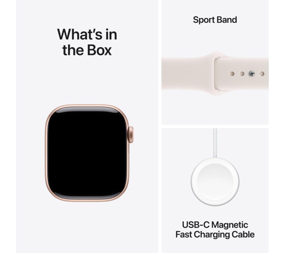 APPLE Watch Series 11 - 42 mm Rose Gold Aluminium Case with Light Blush Sport Band, M/L