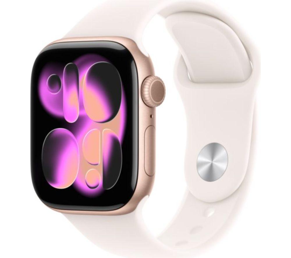 APPLE Watch Series 11 - 42 mm Rose Gold Aluminium Case with Light Blush Sport Band, M/L