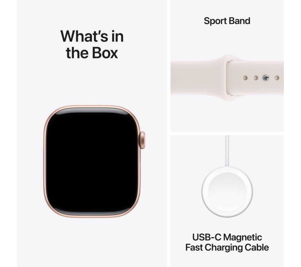APPLE Watch Series 11 - 46 mm Rose Gold Aluminium Case with Light Blush Sport Band, S/M