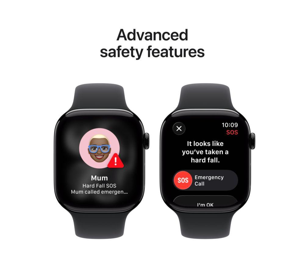 APPLE Watch Series 11 Cellular - 46 mm Jet Black Aluminium Case with Black Sport Band, S/M