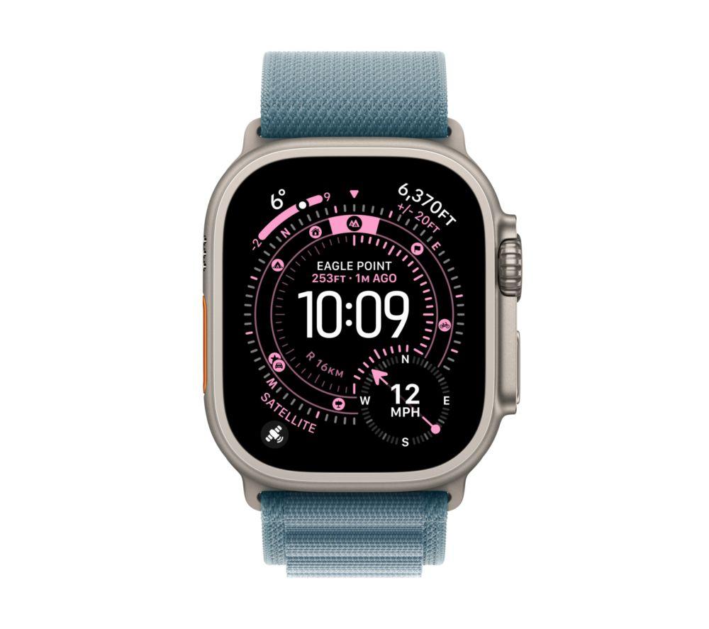 APPLE Watch Ultra 3 Cellular - 49 mm Natural Titanium Case with Light Blue Alpine Loop, Medium