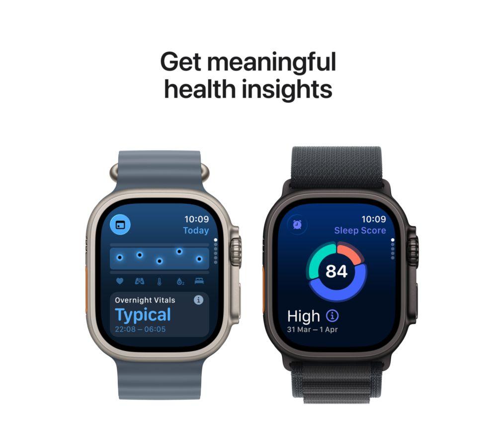 APPLE Watch Ultra 3 Cellular - 49 mm Natural Titanium Case with Light Blue Alpine Loop, Medium