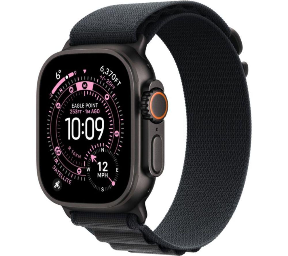 APPLE Watch Ultra 3 Cellular - 49 mm Black Titanium Case with Black Alpine Loop, Large