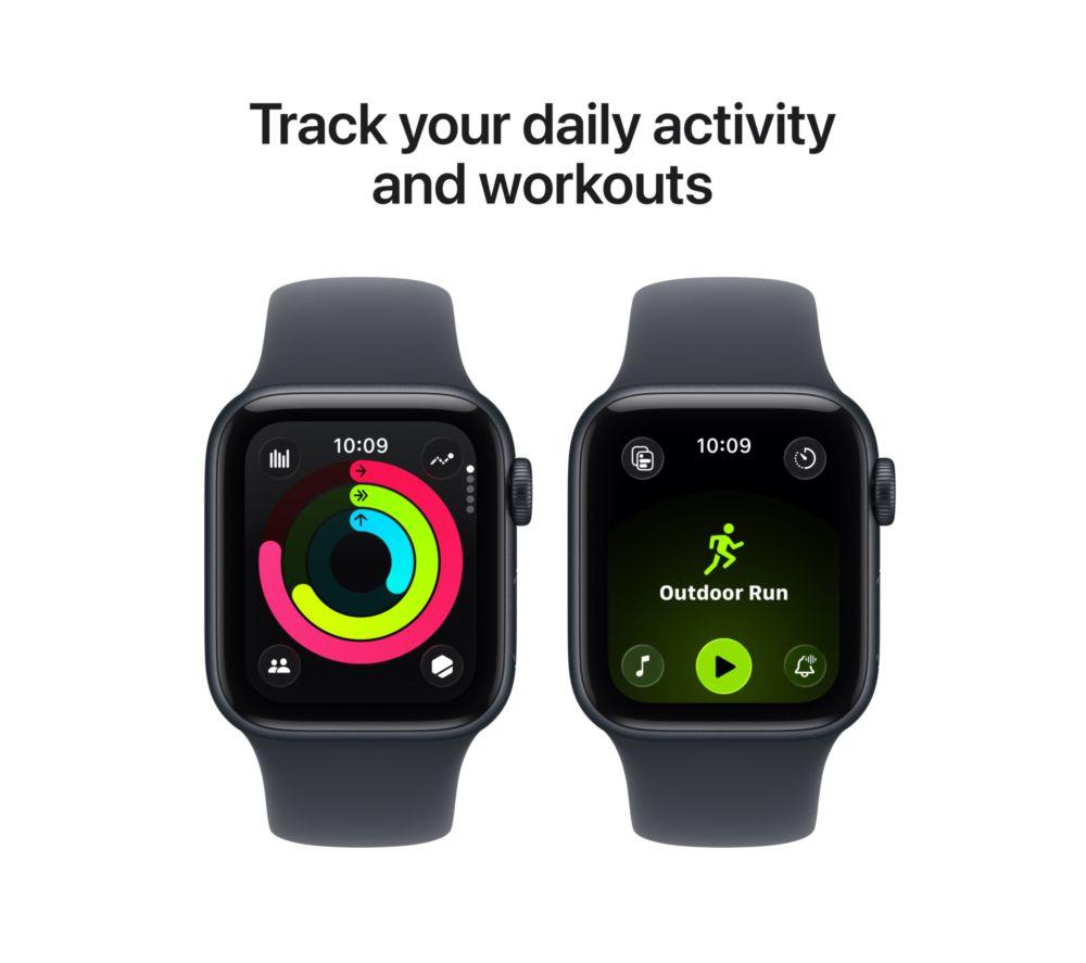 APPLE Watch SE 3 - 40 mm Midnight Aluminiumgehäuse mit Mitternachts-Sportarmband, S/M