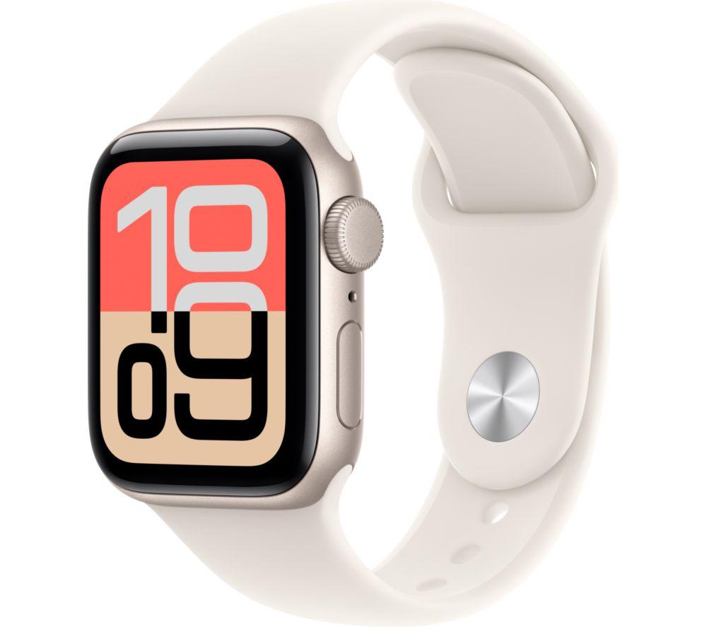 APPLE Watch SE 3 - 40 mm Starlight Aluminium Case with Starlight Sport Band, S/M
