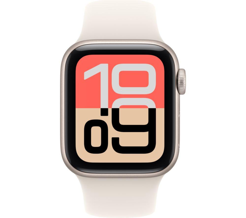 APPLE Watch SE 3 - 40 mm Starlight Aluminiumgehäuse mit Starlight Sportarmband, S/M