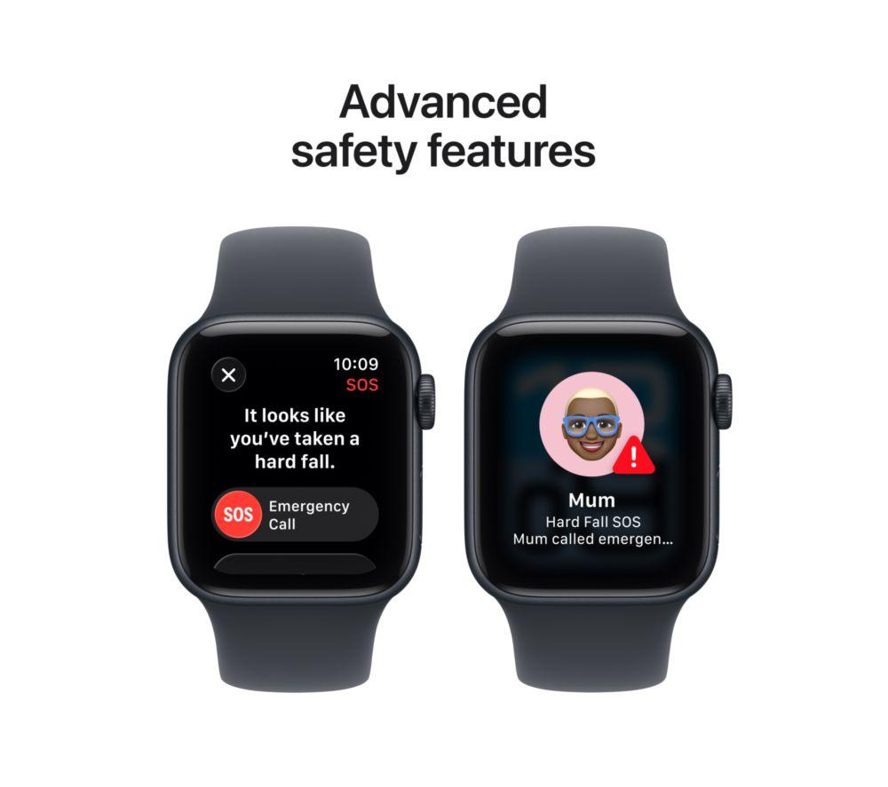 APPLE Watch SE 3 - Caja de aluminio en azul medianoche de 40 mm con correa deportiva en azul medianoche, M/L