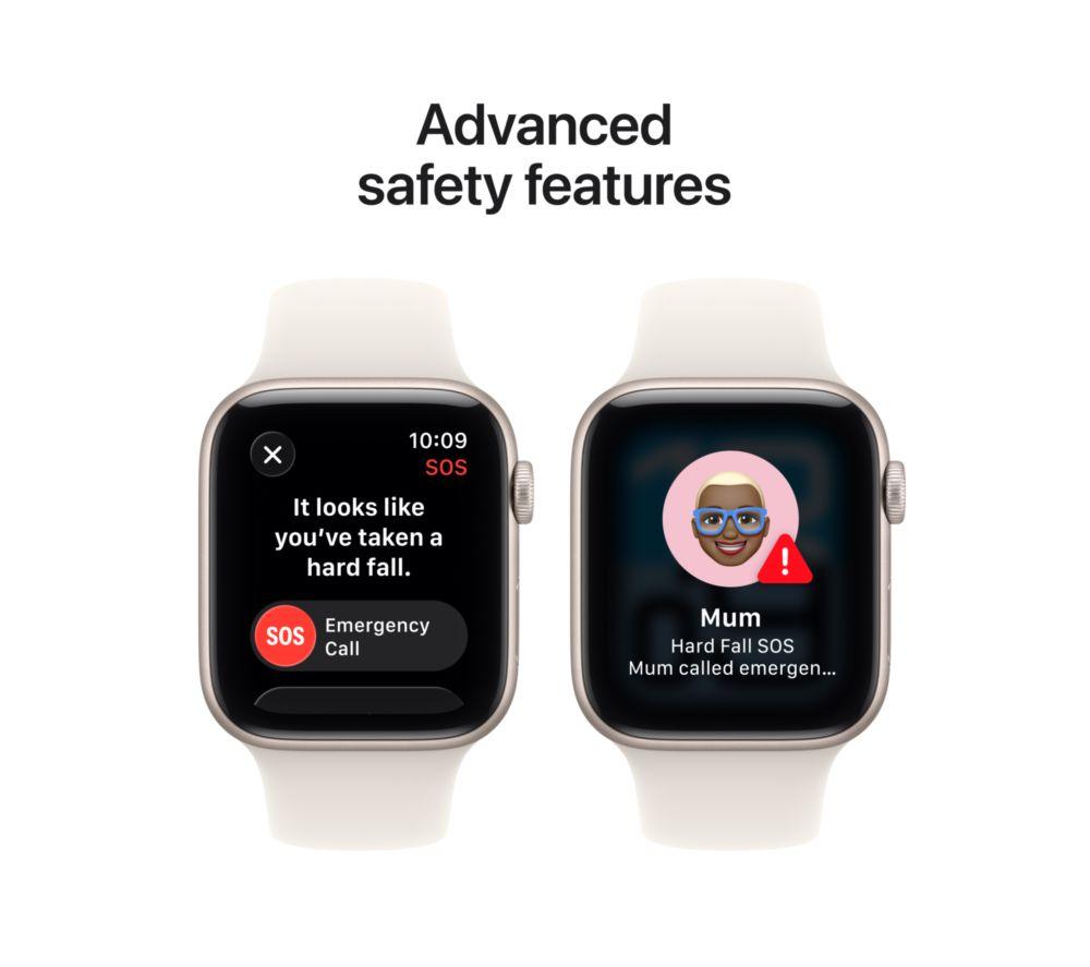 APPLE Watch SE 3 - 44 mm Starlight Aluminiumgehäuse mit Starlight Sportarmband, S/M