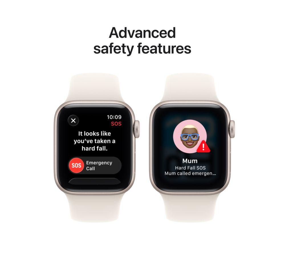 APPLE Watch SE 3 Cellular - Caja de aluminio en color blanco estelar de 40 mm con correa deportiva color blanco estelar, S/M