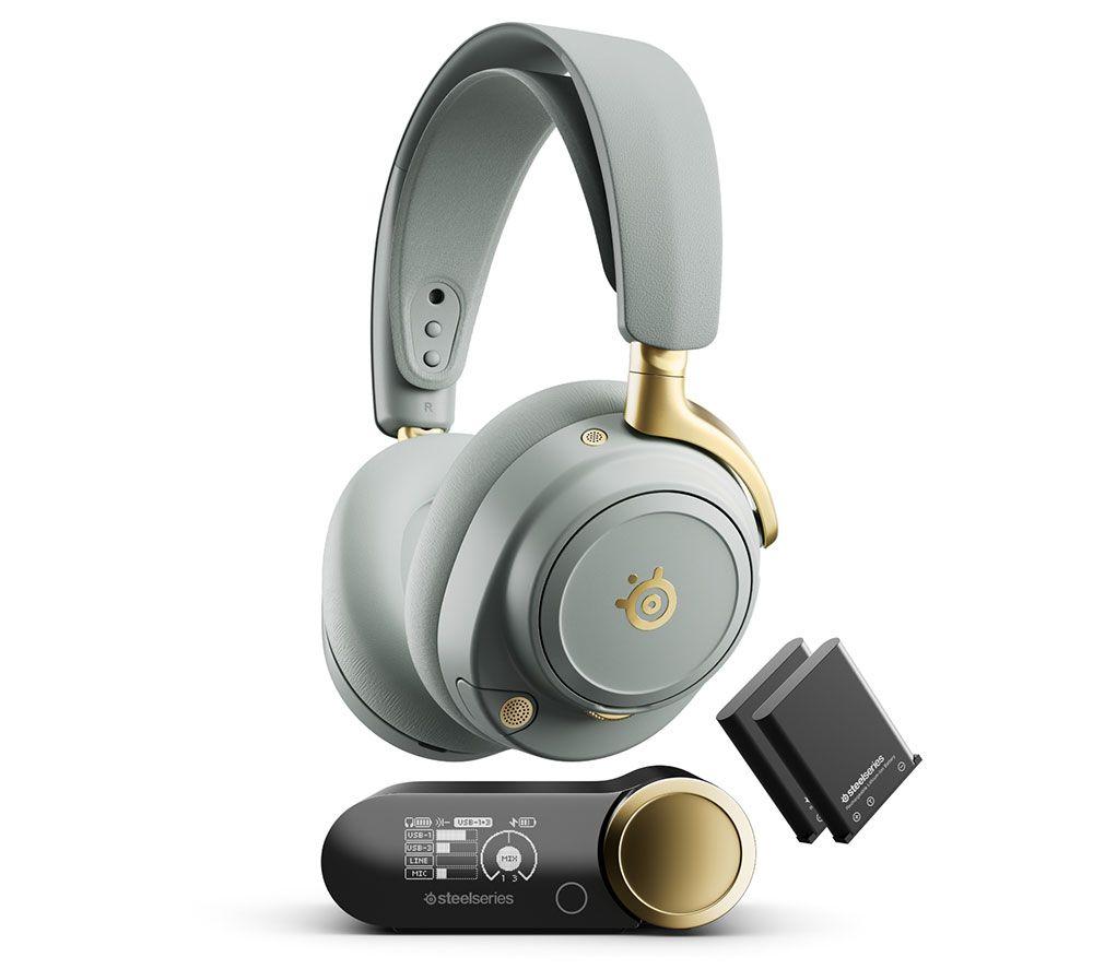 STEELSERIES Arctis Nova Elite Wireless 7.1 Gaming Headset - Sage & Gold