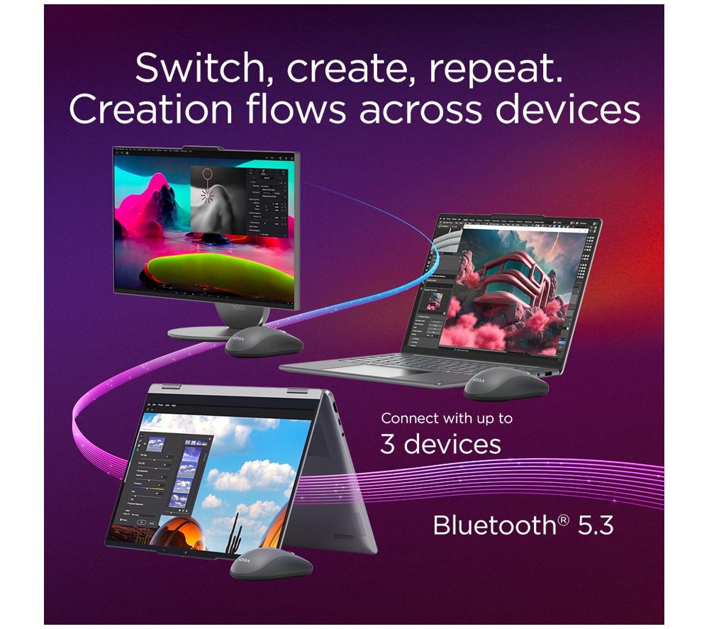 LENOVO Yoga Silent Wireless Optical Mouse - Cosmic Blue