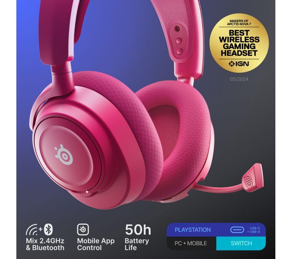 STEELSERIES Arctis Nova 7P Gen 2 Wireless PS5 Gaming Headset – Magenta