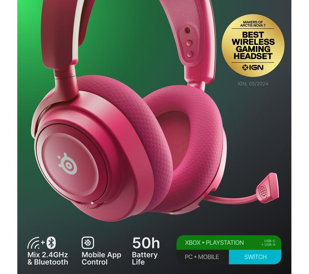 STEELSERIES Arctis Nova 7X Gen 2 Kabelloses Xbox Gaming-Headset – Magenta