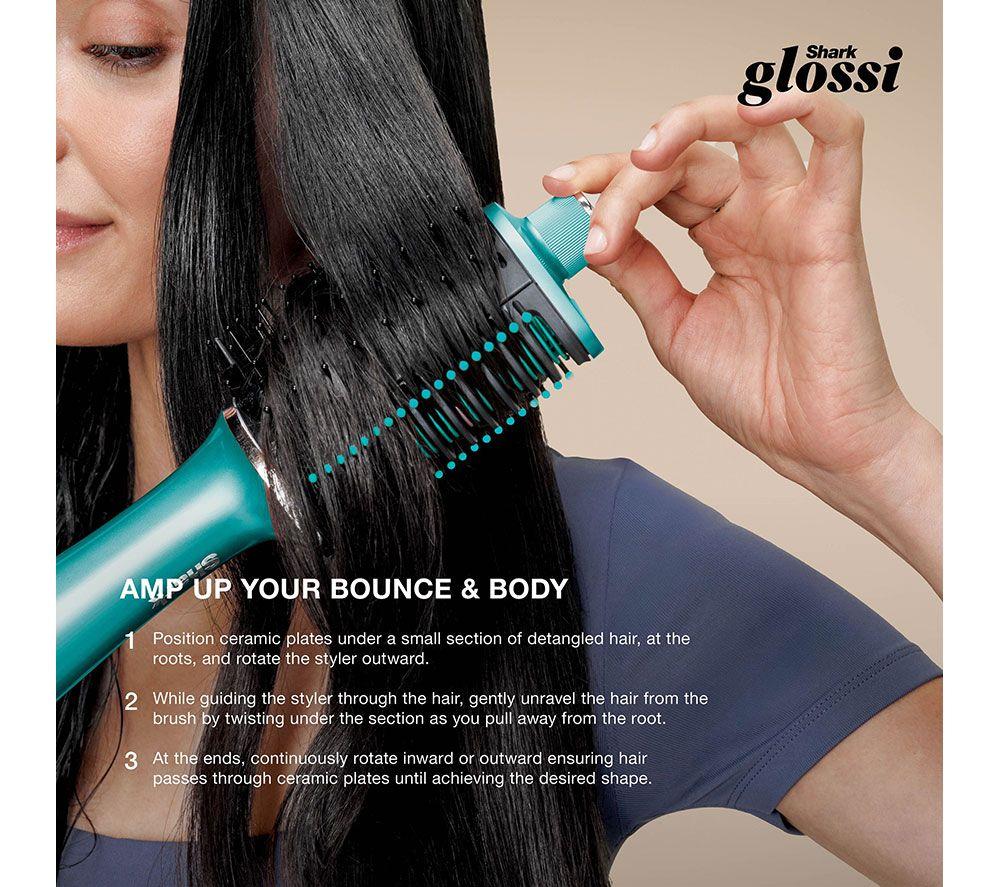 SHARK Glossi HT302UKTL 2-in-1 Hot Brush and Air Glosser - Juniper