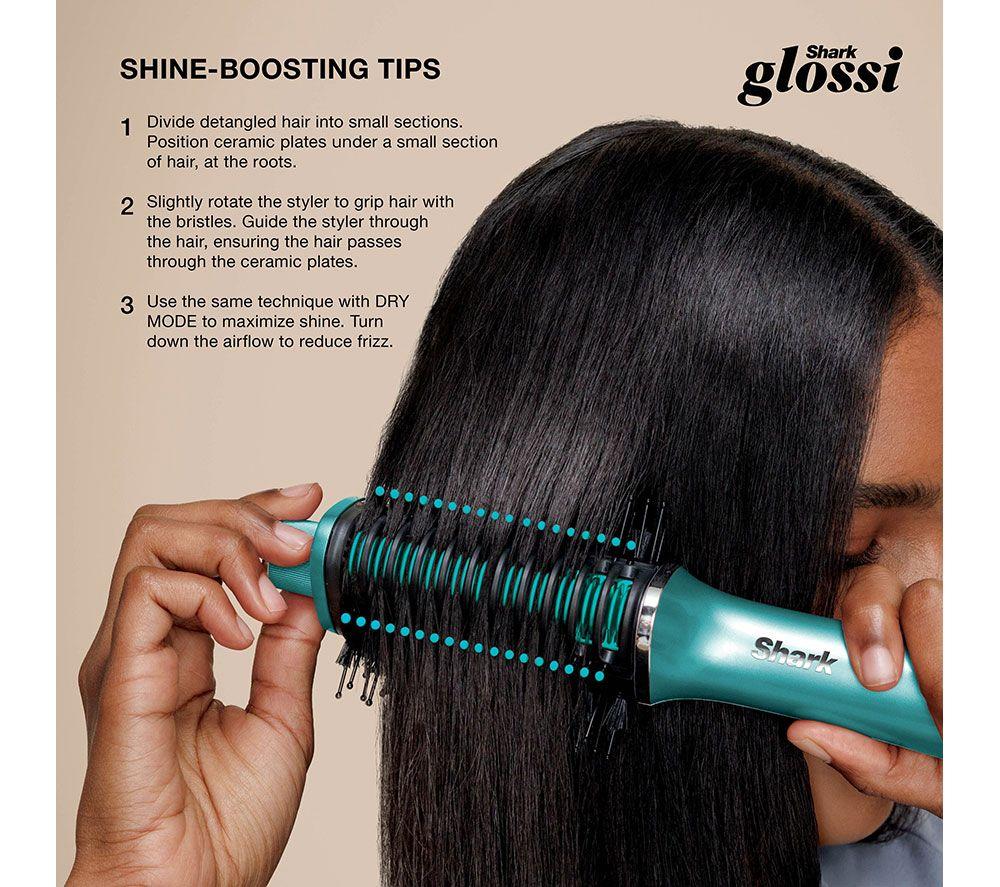 SHARK Glossi HT302UKTL 2-in-1 Hot Brush and Air Glosser - Juniper