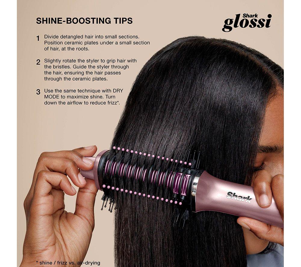 SHARK Glossi HT302UKPK 2-in-1 Hot Brush and Air Glosser - Lychee