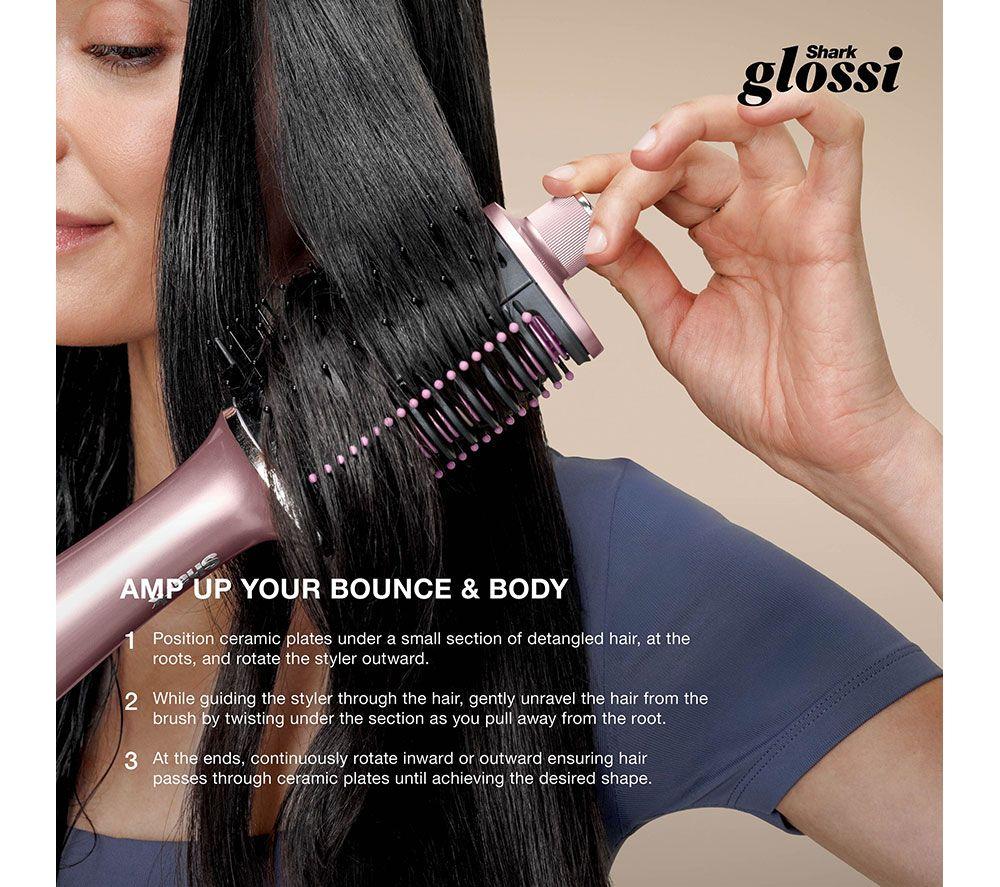 SHARK Glossi HT302UKPK 2-in-1 Hot Brush and Air Glosser - Lychee