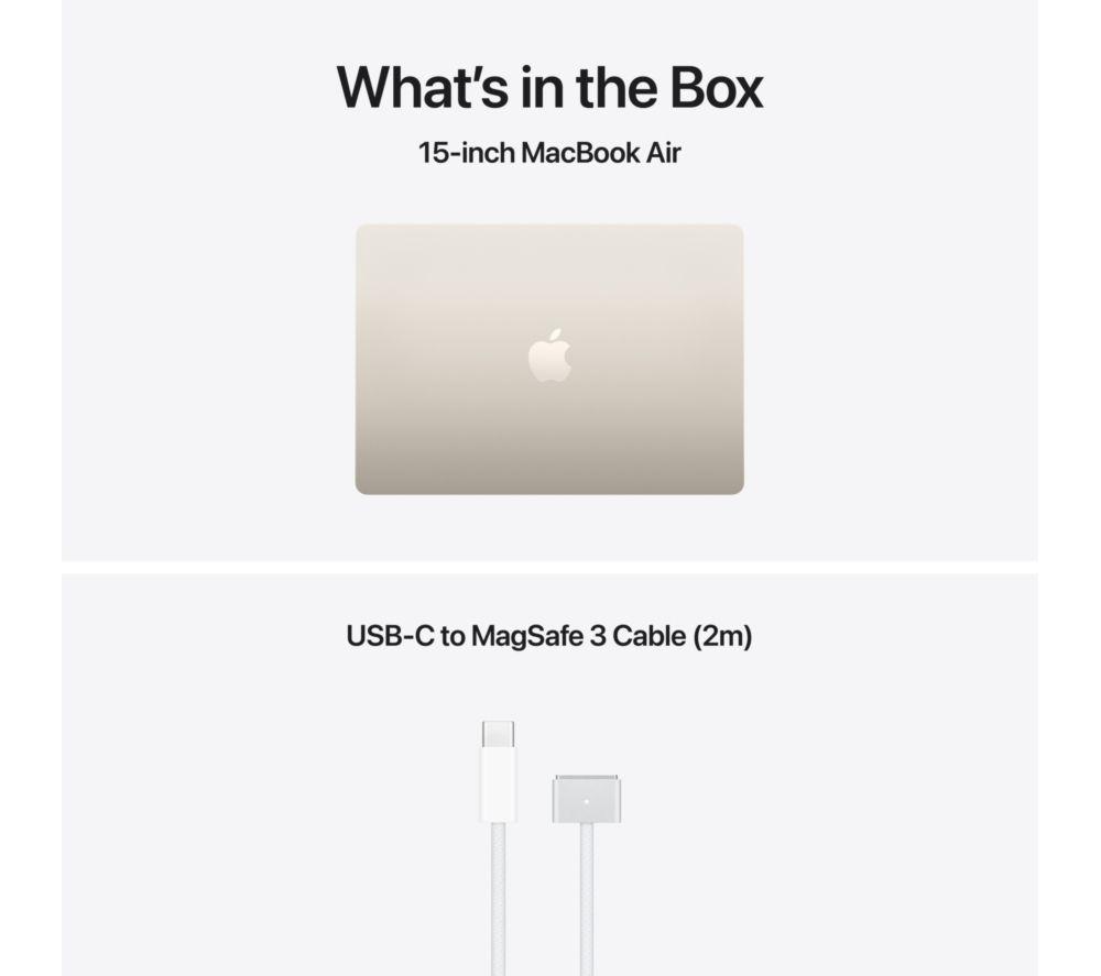 APPLE MacBook Air 15" (2026) - M5, 1 TB SSD, RAM 24 GB, Starlight