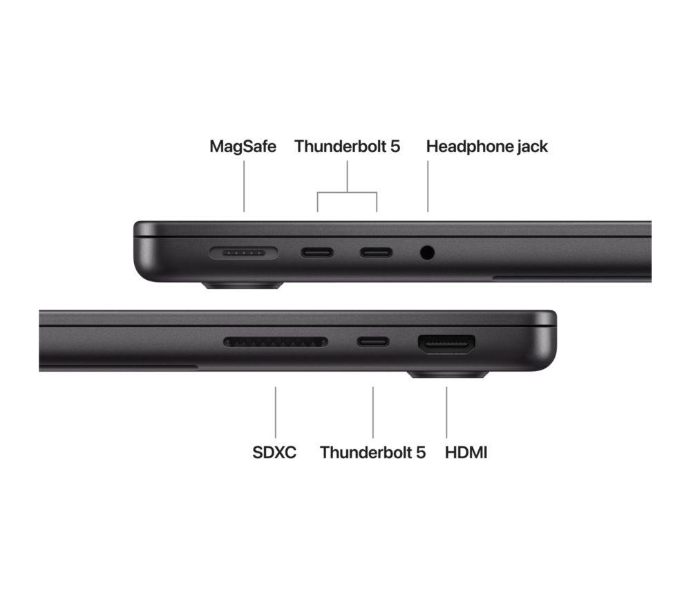 APPLE MacBook Pro 14" (2026) - M5 Max, 2 TB SSD, 36 GB RAM, Negro Espacial
