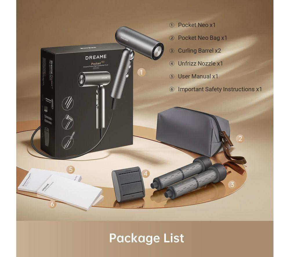 DREAME Pocket Neo Hair Dryer - Grey