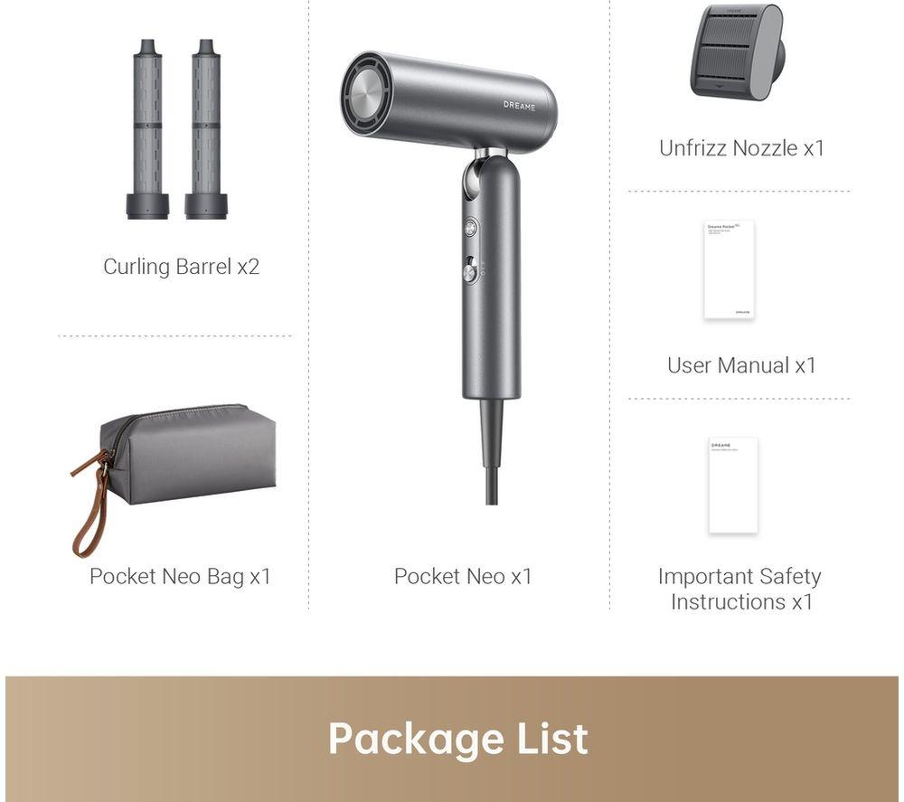 DREAME Pocket Neo Hair Dryer - Grey