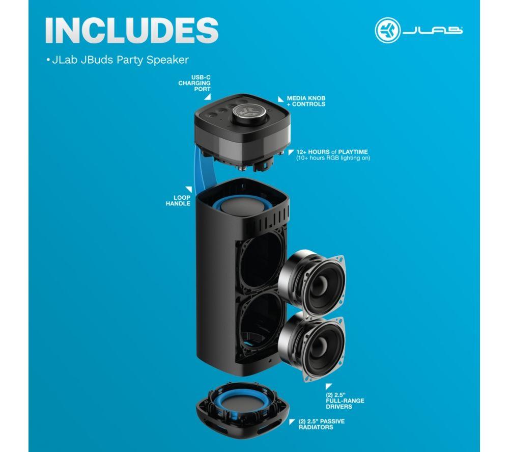 Altavoz Bluetooth portátil JLAB JBuds Party - Negro