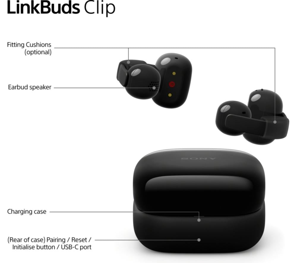Auriculares Bluetooth inalámbricos abiertos Sony LinkBuds - Negro