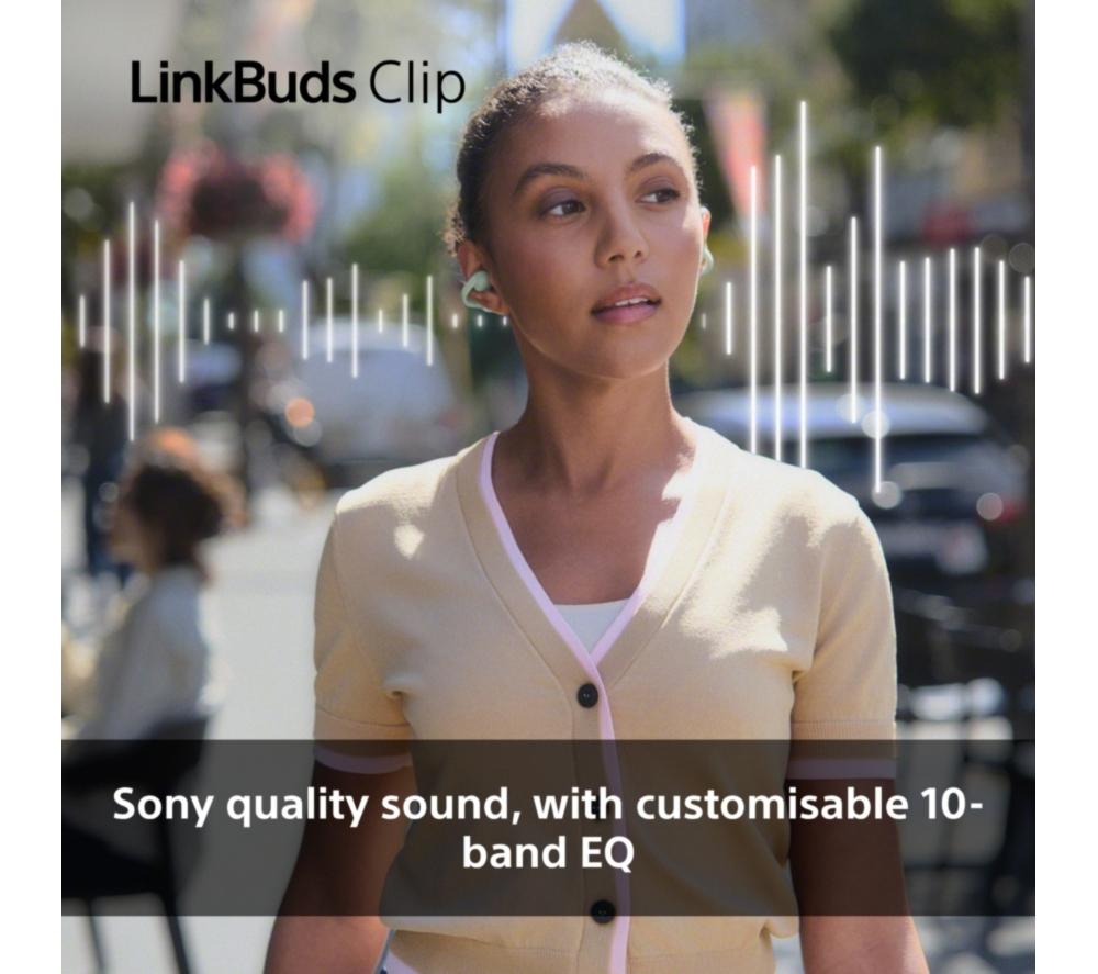 SONY LinkBuds Clip Open Audífonos Inalámbricos Bluetooth - Greige