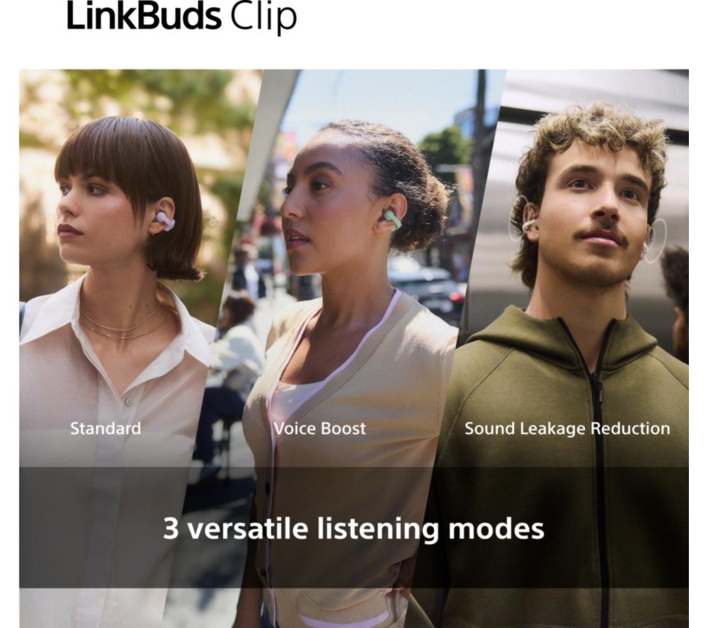 SONY LinkBuds Clip Open Audífonos Inalámbricos Bluetooth - Greige