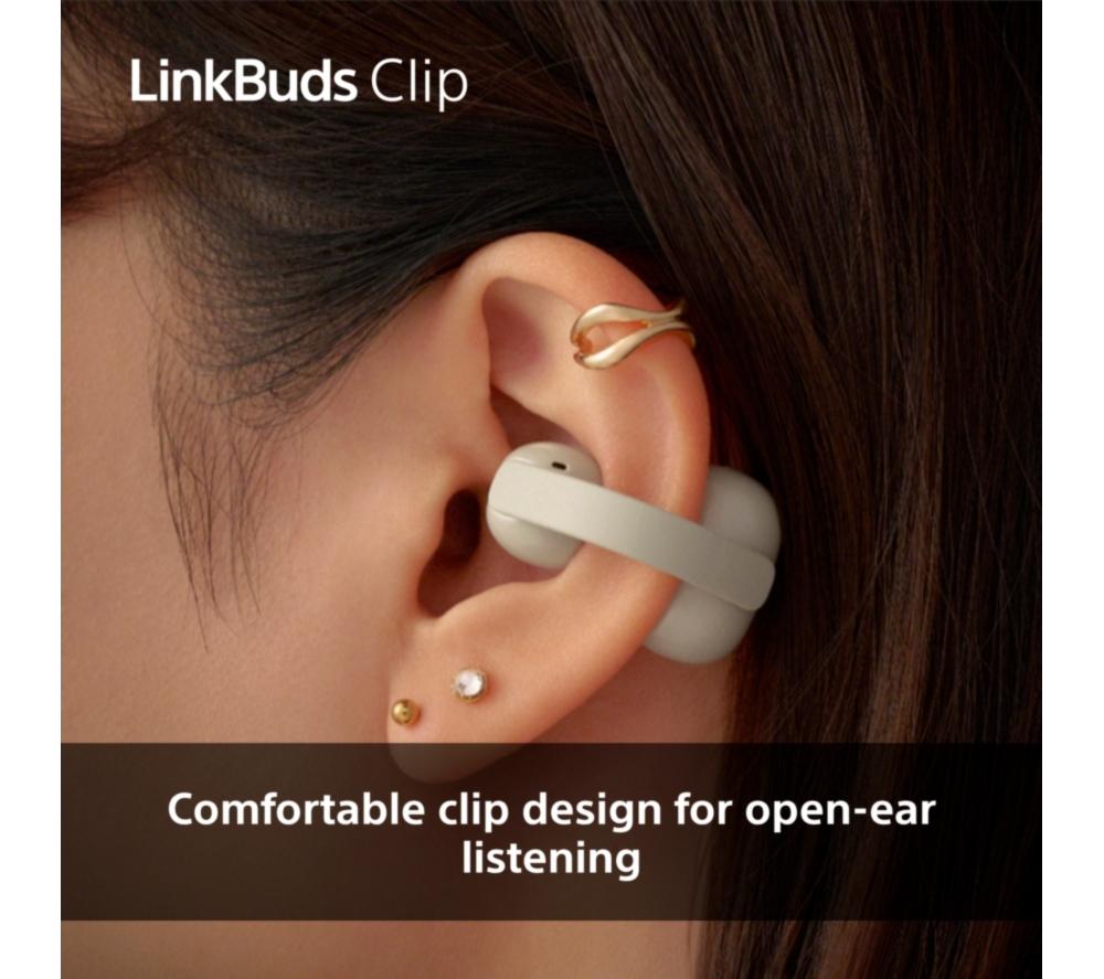 SONY LinkBuds Clip Open Wireless Bluetooth Earbuds - Green