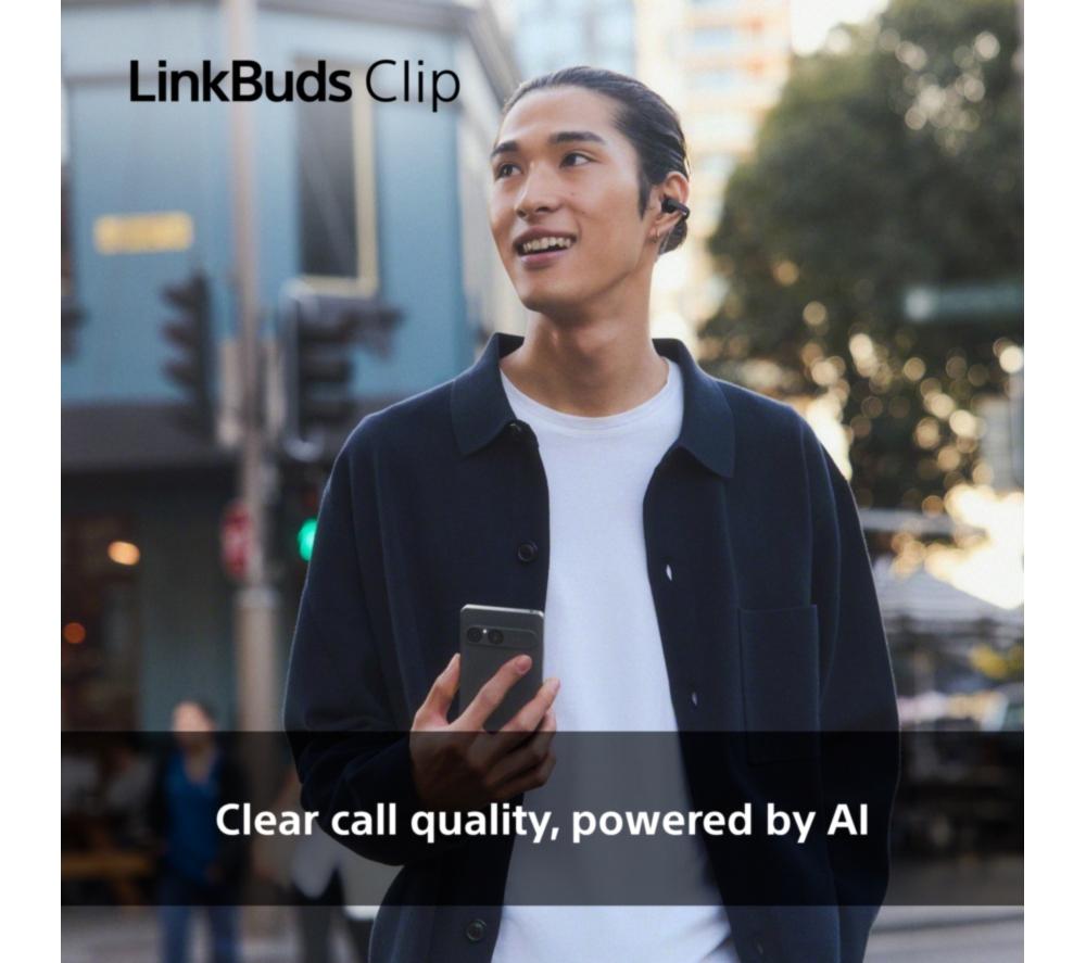 SONY LinkBuds Clip Open Wireless Bluetooth Earbuds - Lavender