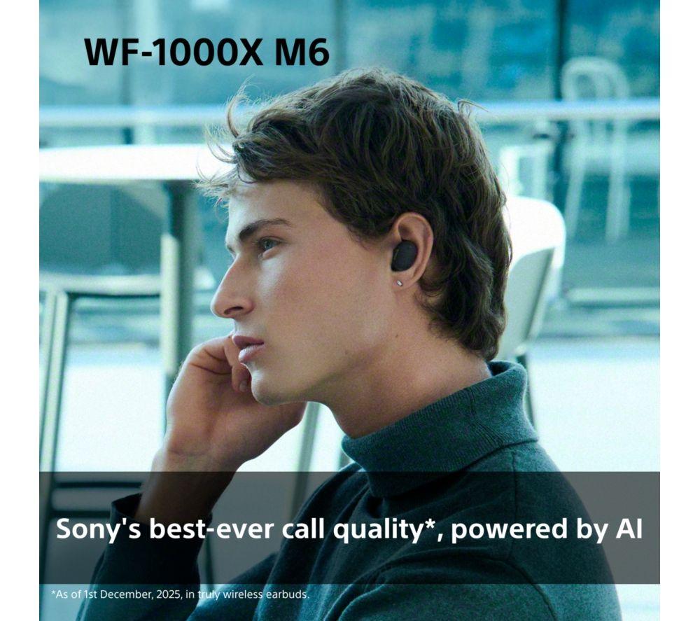 SONY WF-1000XM6 Wireless Bluetooth Noise-Cancelling Earbuds - Silver