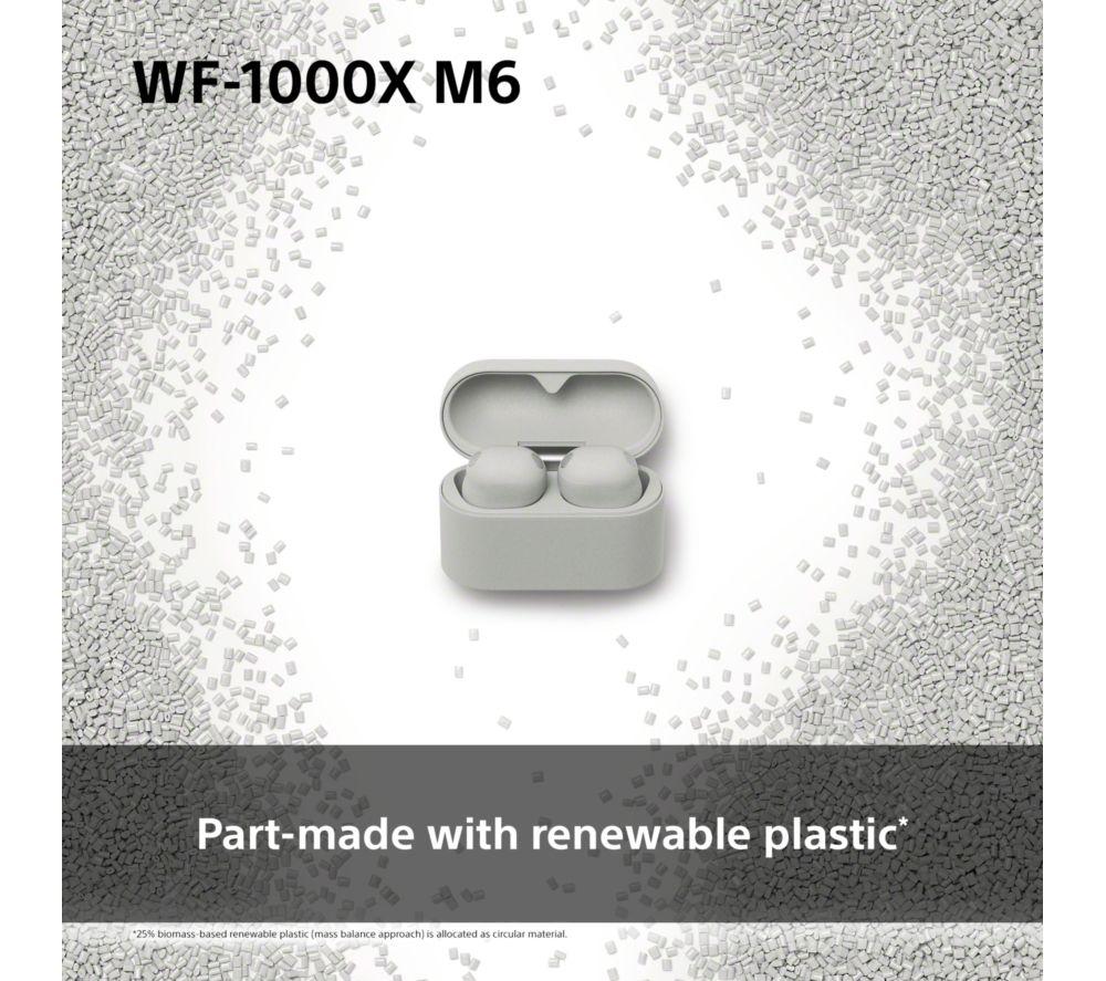 SONY WF-1000XM6 Wireless Bluetooth Noise-Cancelling Earbuds - Silver