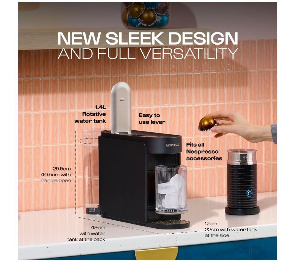 NESPRESSO by Krups Vertuo Up XN9408G0 Smart Kaffeemaschine mit Kapseln – Schwarz