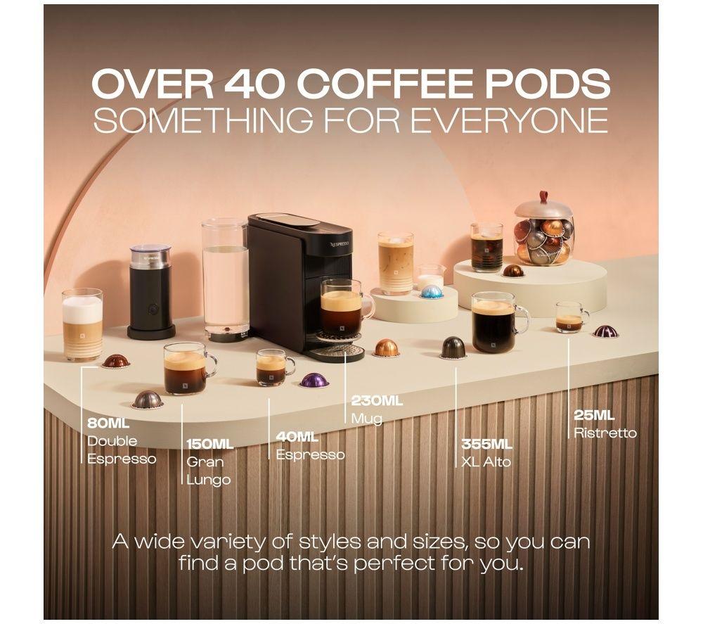 NESPRESSO by Krups Vertuo Up XN9408G0 Smart Kaffeemaschine mit Kapseln – Schwarz
