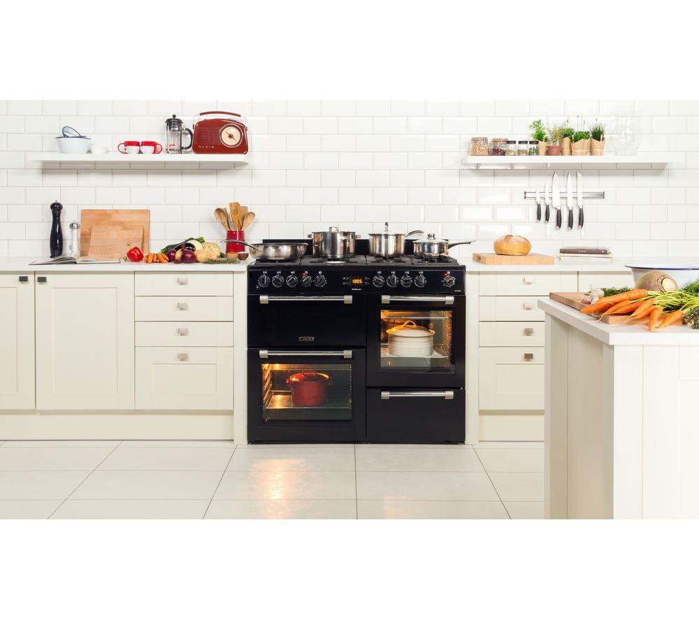 Cocina de libre instalación LEISURE Cookmaster CK110F232K de doble combustible - Negra