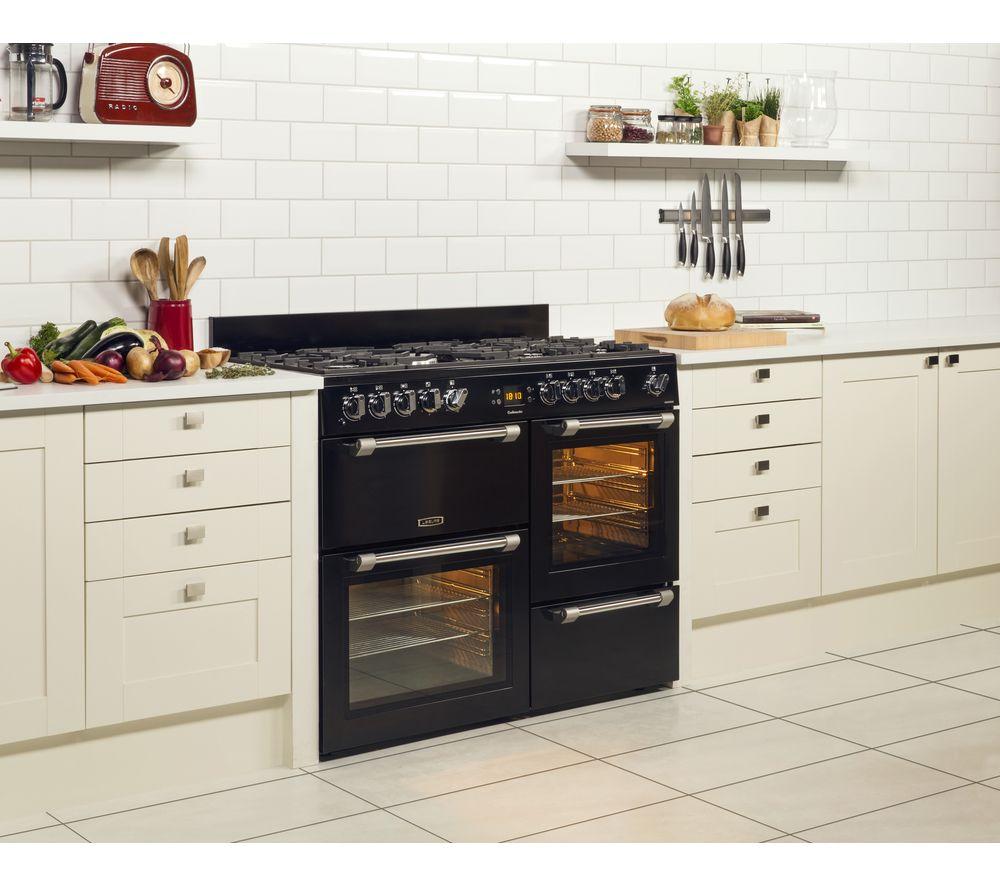 Cocina de libre instalación LEISURE Cookmaster CK110F232K de doble combustible - Negra