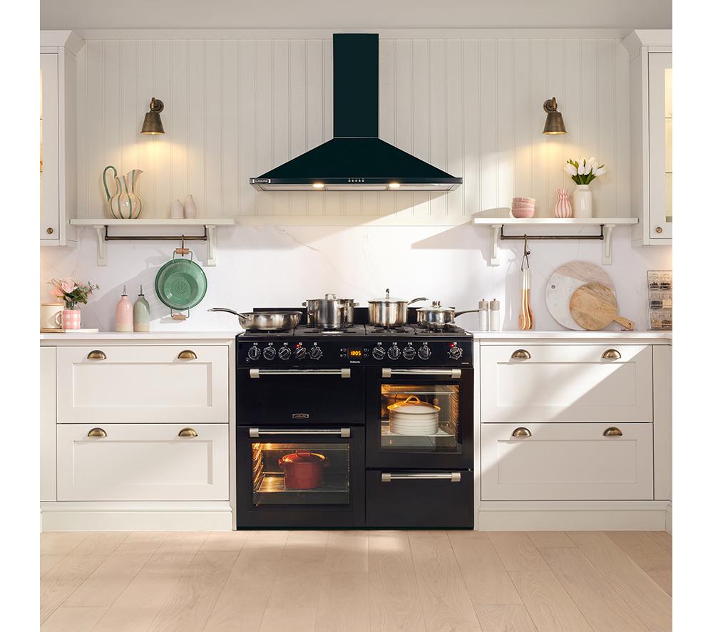 Cocina de libre instalación LEISURE Cookmaster CK110F232K de doble combustible - Negra