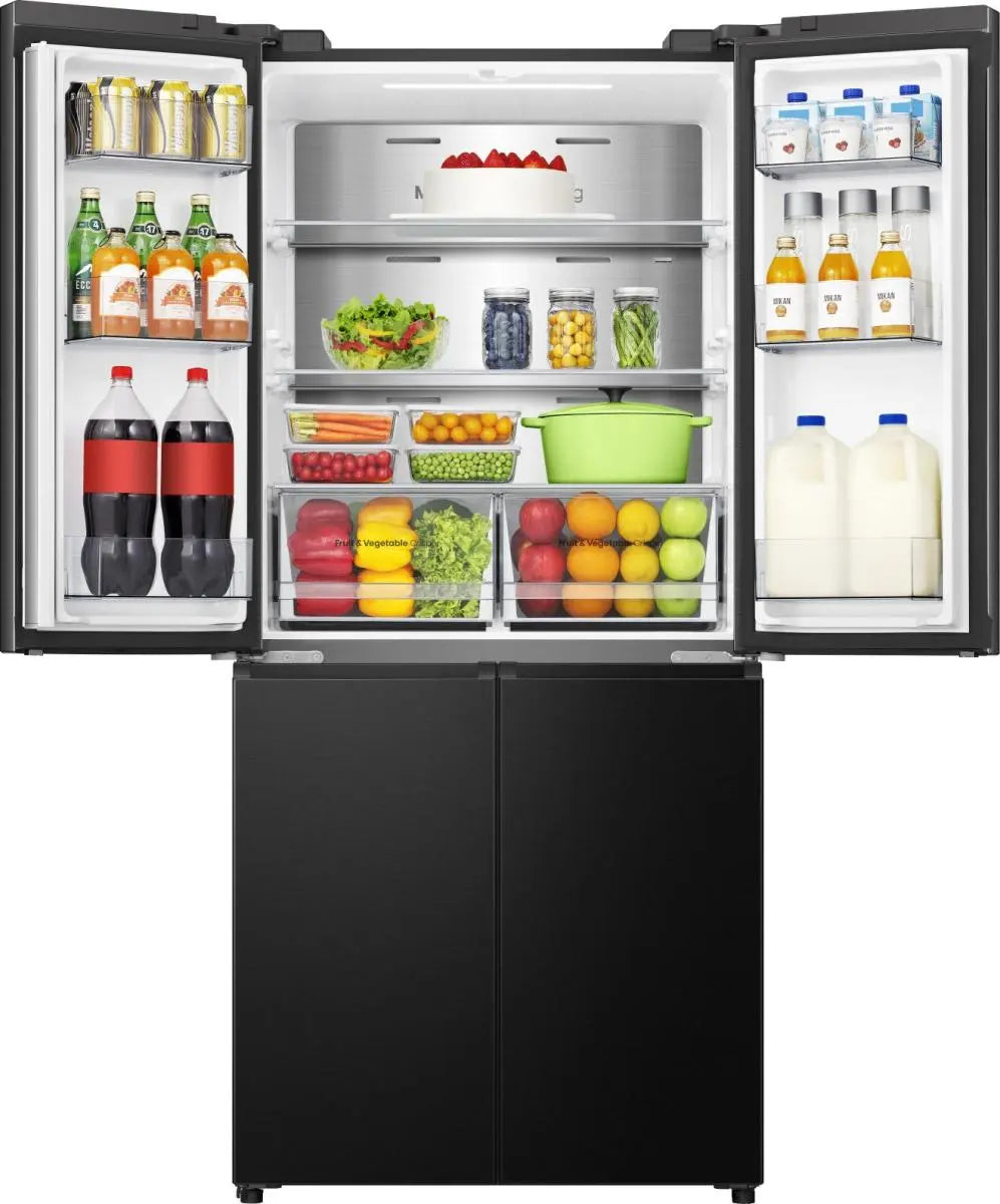 HISENSE PureFlat RQ5P470SAFD Fridge Freezer - Black Stainless Steel