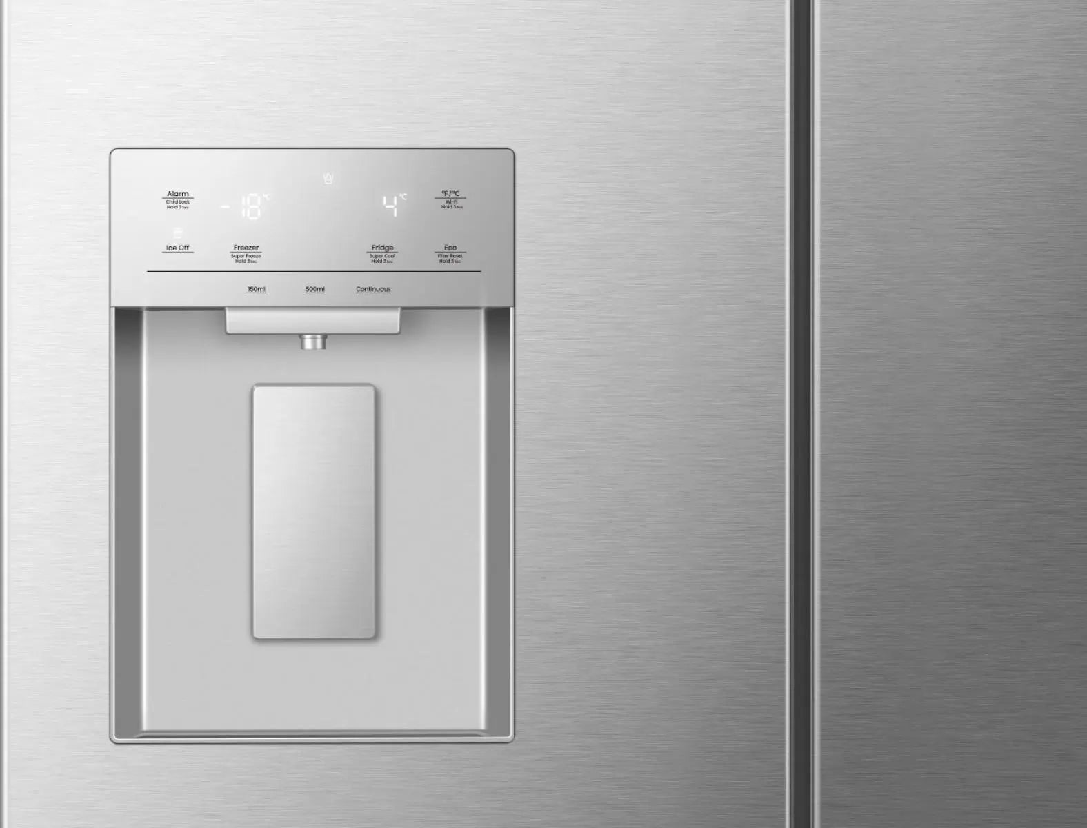 Frigorífico Hisense PureFlat RF815N4SEFE Smart - Acero inoxidable negro