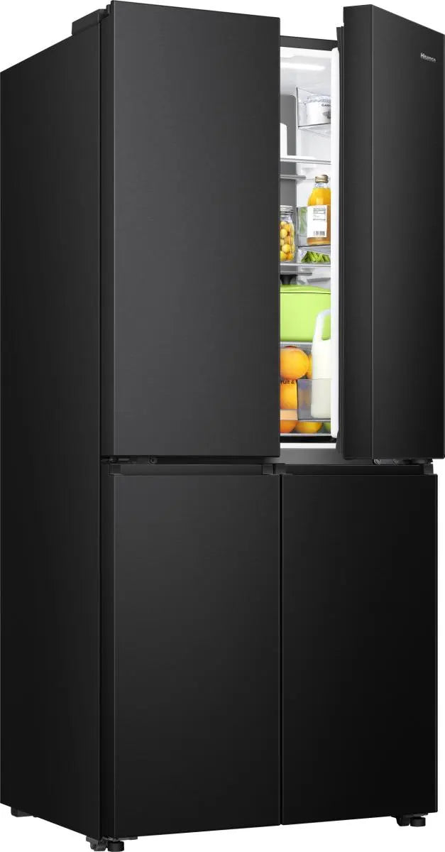 HISENSE PureFlat RQ5P470SAFD Fridge Freezer - Black Stainless Steel
