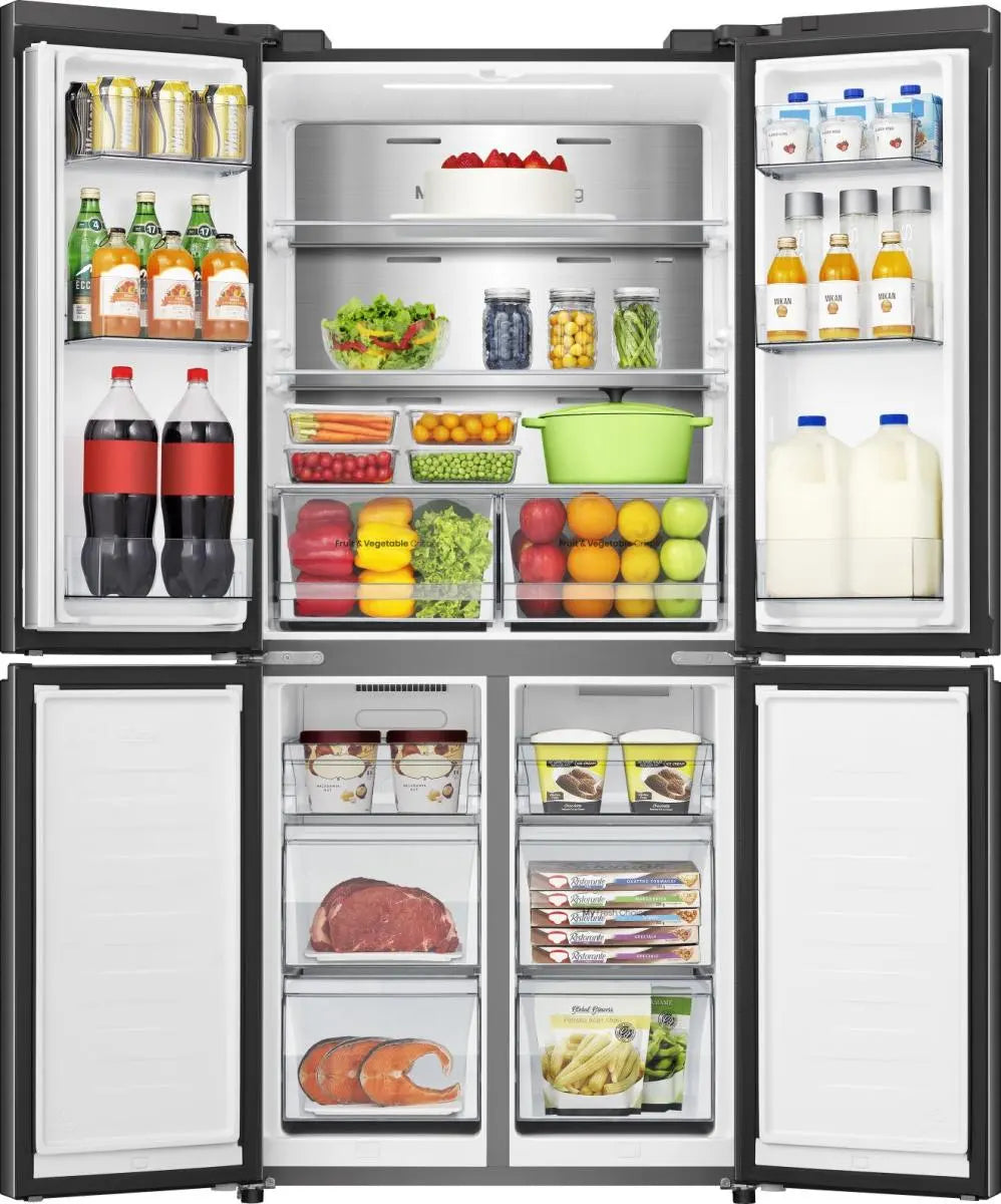 HISENSE PureFlat RQ5P470SAFD Fridge Freezer - Black Stainless Steel