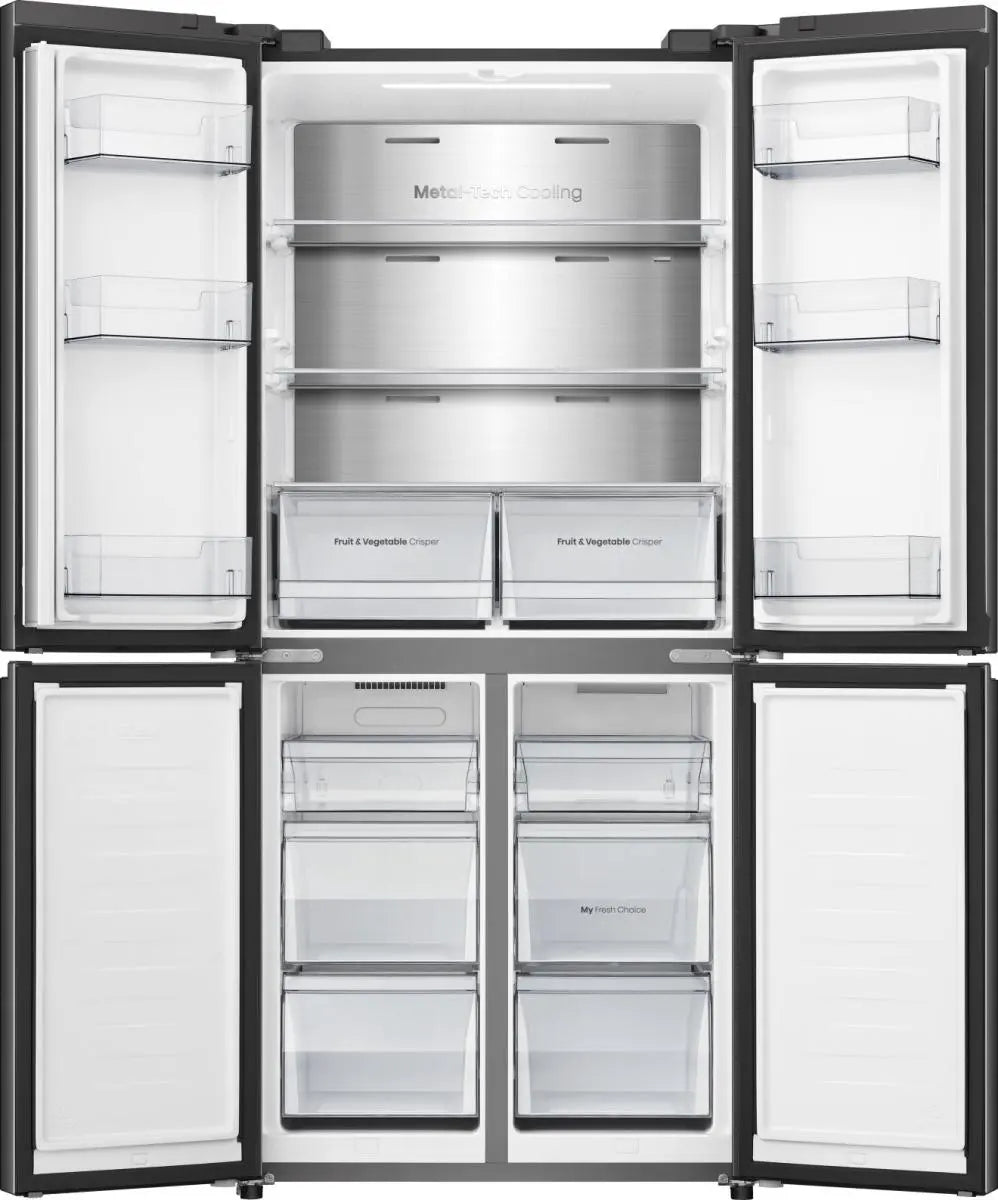 HISENSE PureFlat RQ5P470SAFD Fridge Freezer - Black Stainless Steel