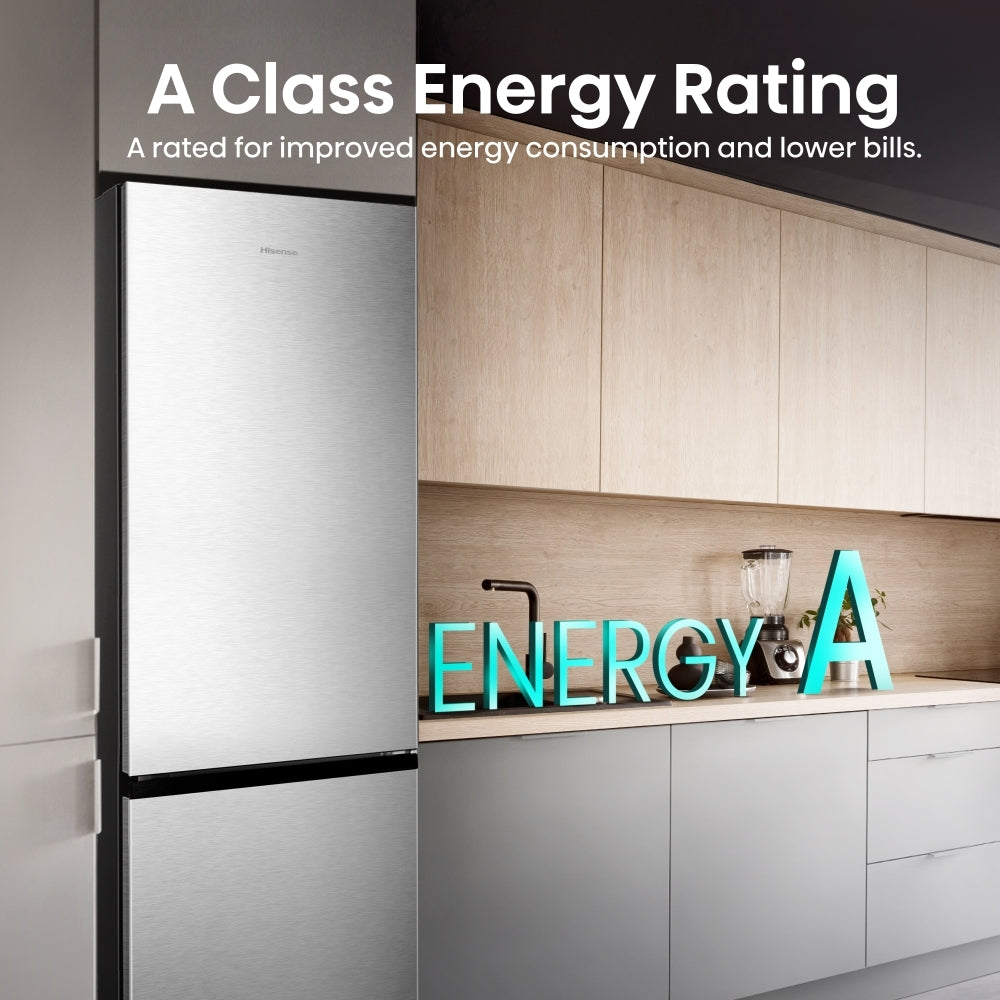 HISENSE RB440N4ACA 60/40 Fridge Freezer - Stainless Steel
